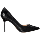 Black Leather 10 cm CLASSIQUE-20SP Women Pumps Shoes Stiletto Heels