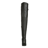 Black Leather 13 cm LEGEND-8899 overknee high heel boots