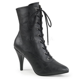 Black Leatherette 10 cm DREAM-1020 big size ankle boots womens