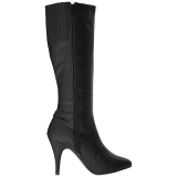 Black Leatherette 10 cm DREAM-2030 big size boots womens