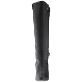 Black Leatherette 10 cm DREAM-2030 big size boots womens