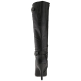 Black Leatherette 10 cm DREAM-2030 big size boots womens