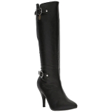 Black Leatherette 10 cm DREAM-2030 big size boots womens