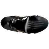 Black Leatherette 10 cm DREAM-438 big size ankle boots womens