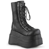 Black Leatherette 11,5 cm BEAR-265 demonia ankle boots platform