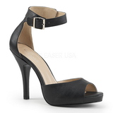 Black Leatherette 12,5 cm EVE-02 big size sandals womens