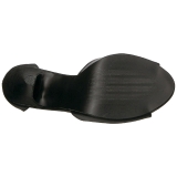 Black Leatherette 12,5 cm EVE-02 big size sandals womens
