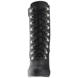 Black Leatherette 12,5 cm EVE-106 big size ankle boots womens