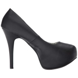 Black Leatherette 14,5 cm Burlesque TEEZE-06W mens pumps for wide feets