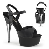 Black Leatherette 15 cm CAPTIVA-609 High Heels Platform