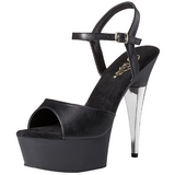 Black Leatherette 15 cm CAPTIVA-609 High Heels Platform