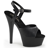 Black Leatherette 15 cm Pleaser KISS-209 High Heels Platform