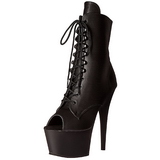 Black Leatherette 18 cm ADORE-1021 womens platform soled ankle boots