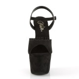 Black Leatherette 18 cm ADORE-709FS high heeled sandals