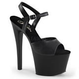 Black Leatherette 18 cm Pleaser SKY-309 High Heels Platform