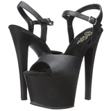 Black Leatherette 18 cm Pleaser SKY-309 High Heels Platform