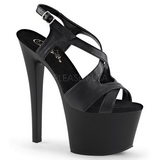 Black Leatherette 18 cm Pleaser SKY-330 High Heels Platform