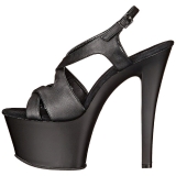 Black Leatherette 18 cm Pleaser SKY-330 High Heels Platform