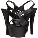 Black Leatherette 18 cm Pleaser SKY-330 High Heels Platform