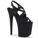 Black Leatherette 20 cm FLAMINGO-831FS high heeled sandals