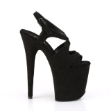 Black Leatherette 20 cm FLAMINGO-831FS high heeled sandals