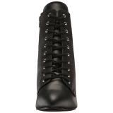 Black Leatherette 7,5 cm DIVINE-1020 big size ankle boots womens