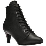 Black Leatherette 7,5 cm DIVINE-1020 big size ankle boots womens