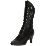 Black Leatherette 7,5 cm DIVINE-1050 big size ankle boots womens