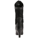 Black Leatherette 7,5 cm DIVINE-1050 big size ankle boots womens