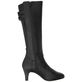 Black Leatherette 7,5 cm DIVINE-2018 big size boots womens