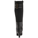 Black Leatherette 7,5 cm DIVINE-2018 big size boots womens