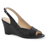 Black Leatherette 7,5 cm KIMBERLY-01SP big size sandals womens