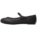 Black Leatherette ANNA-02 big size ballerinas shoes