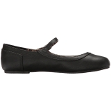 Black Leatherette ANNA-02 big size ballerinas shoes