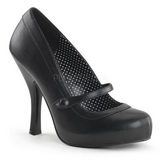 Black Matte 12 cm retro vintage CUTIEPIE-02 mary jane pumps with hidden platform