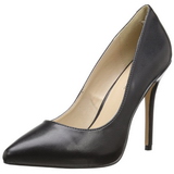 Black Matte 13 cm AMUSE-20 pointed toe stiletto pumps