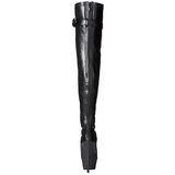 Black Matte 15 cm DELIGHT-3025 Platform Thigh High Boots