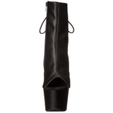 Black Matte 18 cm Pleaser ADORE-1018 Platform Ankle Calf Boots