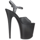 Black Matte 20 cm Pleaser FLAMINGO-809 High Heels Platform