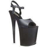 Black Matte 20 cm Pleaser FLAMINGO-809 High Heels Platform