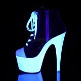 Black Neon 18 cm ADORE-700SK-02 Canvas high heels chucks