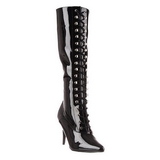 Black Patent 10,5 cm VANITY-2020 High Heeled Lace Up Boots