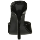 Black Patent 10 cm CLASSIQUE-01 big size mules shoes