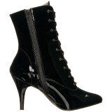 Black Patent 10 cm DREAM-1020 big size ankle boots womens