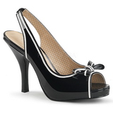 Black Patent 11,5 cm PINUP-10 big size sandals womens