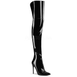 Black Patent 13 cm COURTLY-3012 Pleaser Overknee Boots