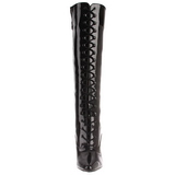 Black Patent 13 cm SEDUCE-2020 High Heeled Lace Up Boots