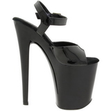 Black Patent 20 cm Pleaser XTREME-809 High Heels Platform