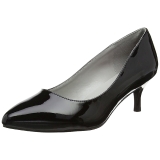 Black Patent 6,5 cm KITTEN-01 big size pumps shoes