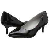 Black Patent 6,5 cm KITTEN-01 big size pumps shoes